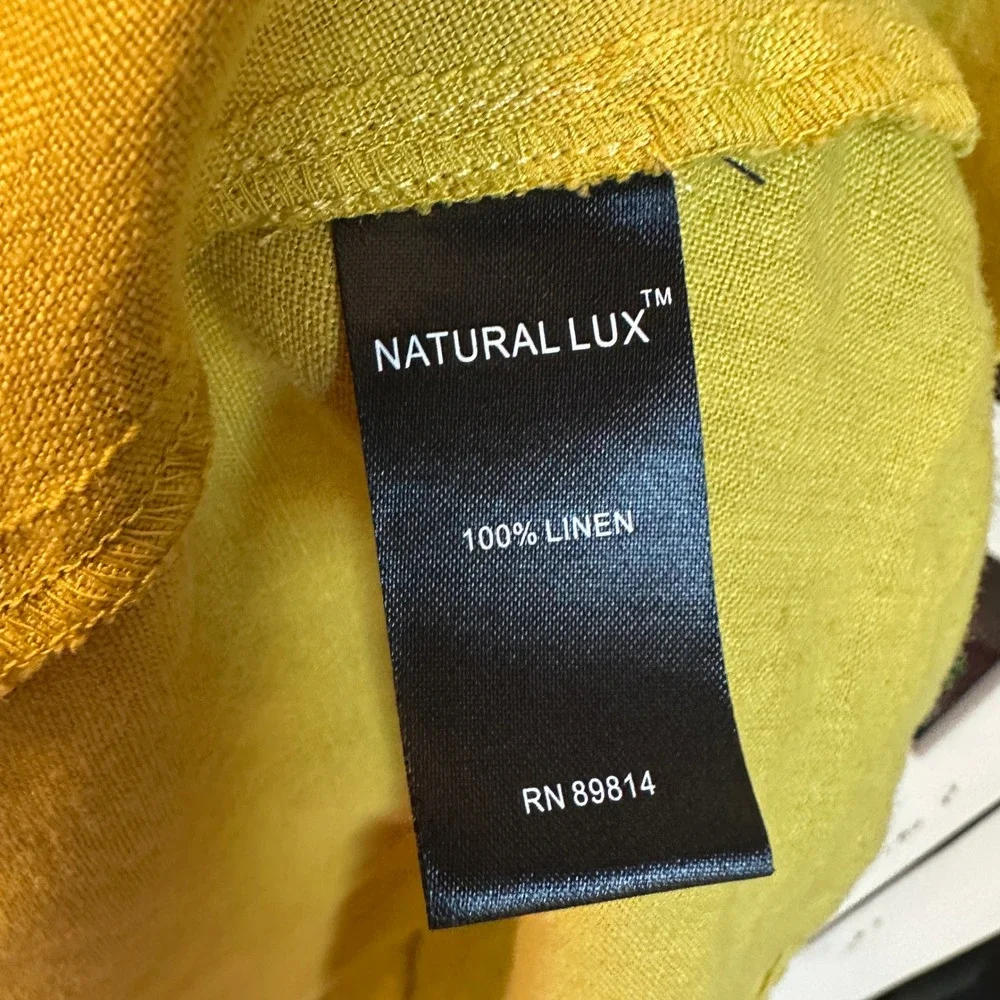 Stella Carakasi Natural Lux‎ Linen Summerfield Cactus Tunic Top XXL Pockets - Picture 4 of 13